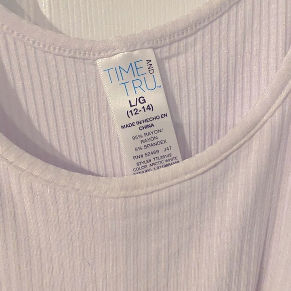 White ribbed layered tank - Picture 2 of 4